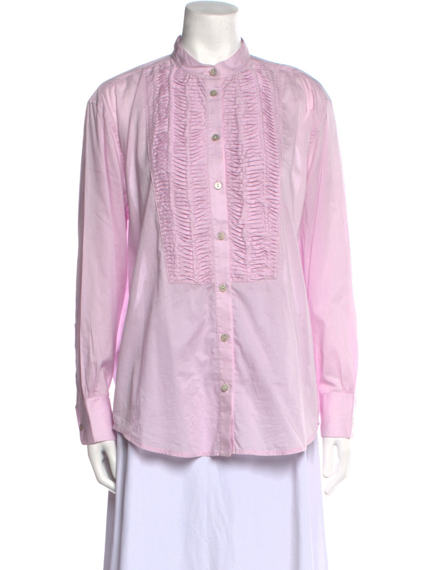 Figue Mock Neck Long Sleeve Button-Up Top w/ Tags