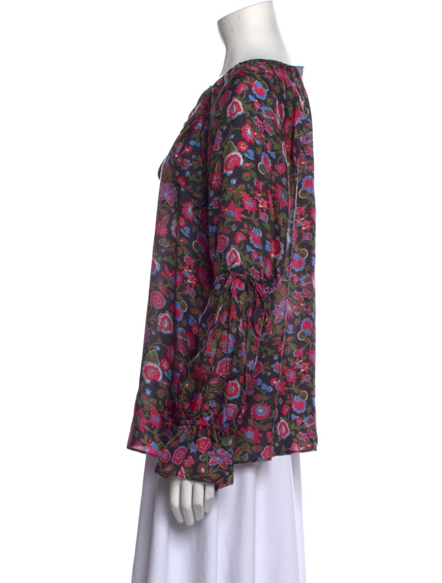 Figue Silk Floral Print Blouse