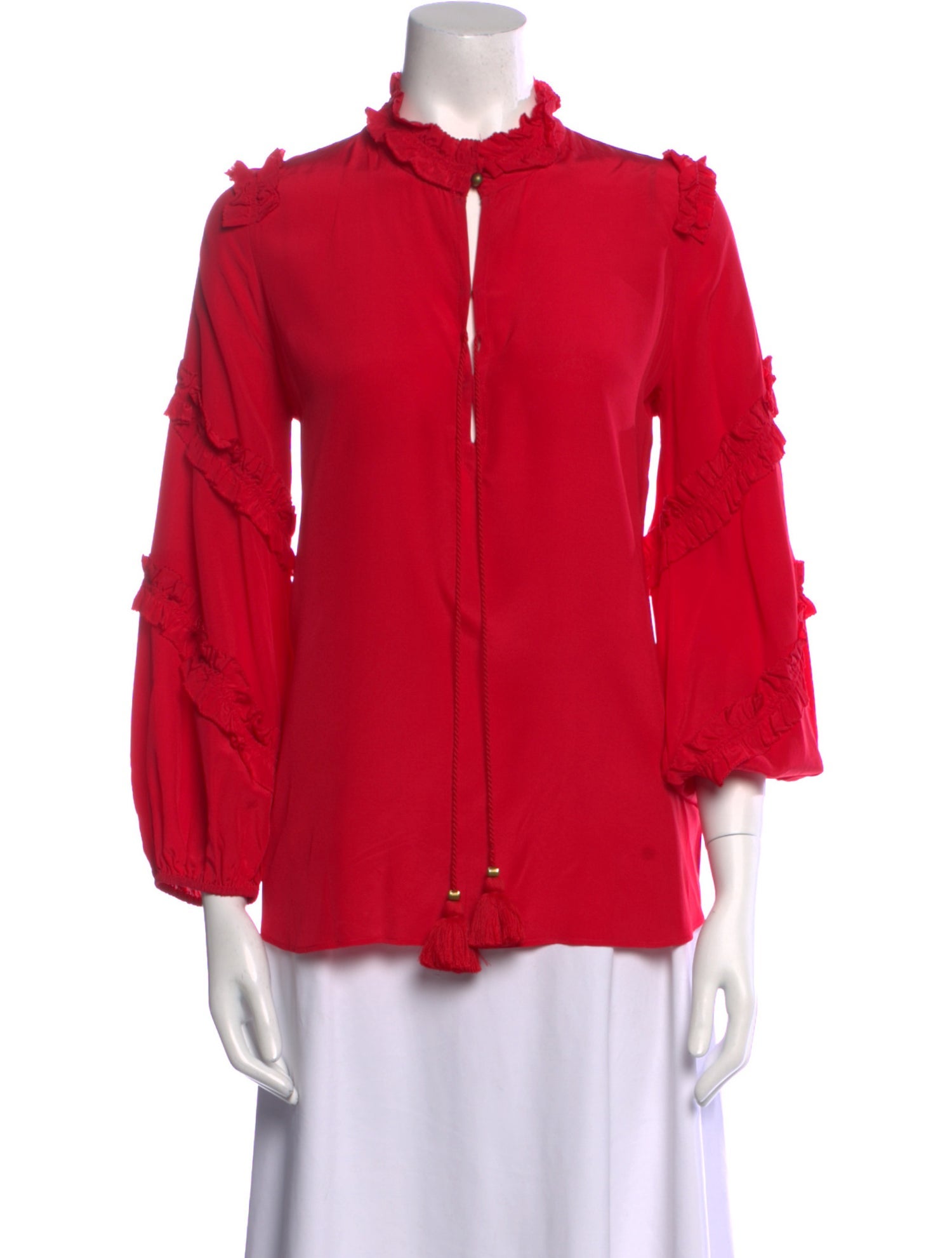 Figue Silk Mock Neck Blouse