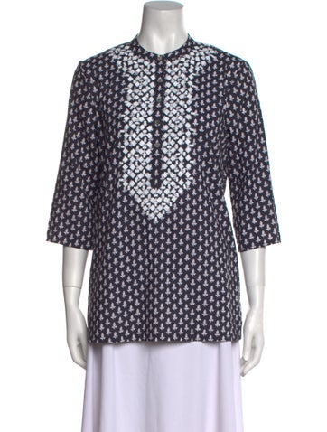 Figue Tops Printed Mock Neck Tunic S