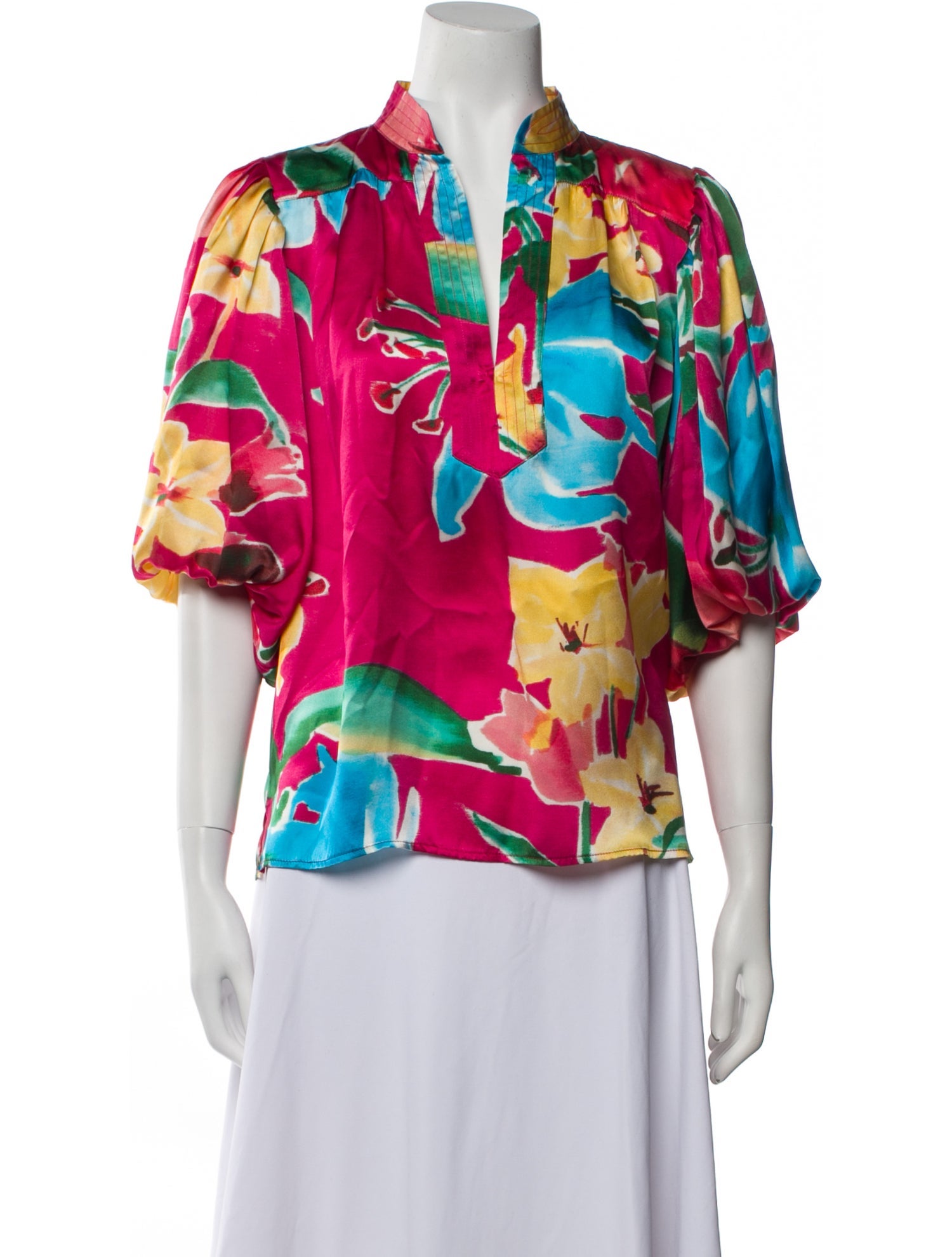 Figue Silk Floral Print Blouse w/ Tags