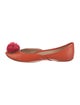 Figue Leather Pom-Pom Embellishments Ballet Flats