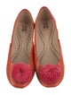 Figue Leather Pom-Pom Embellishments Ballet Flats