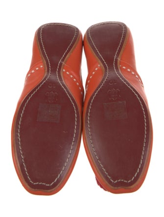 Figue Leather Pom-Pom Embellishments Ballet Flats