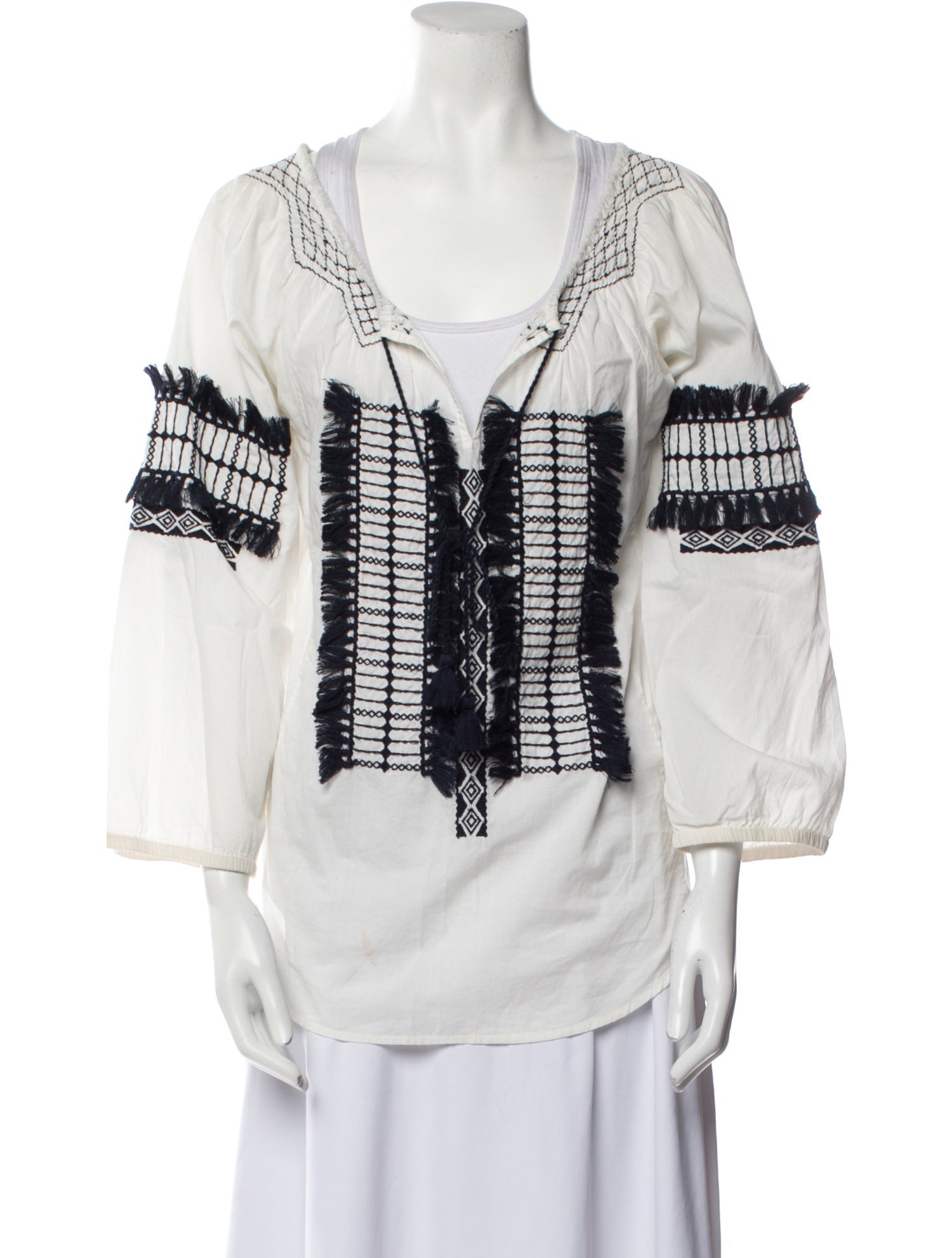 Figue Printed V-Neck Blouse