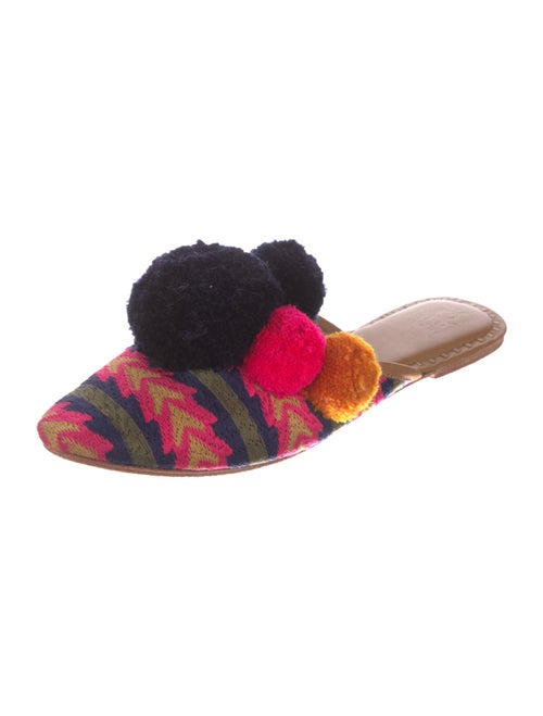 Figue Printed Embroidered Accent Mules