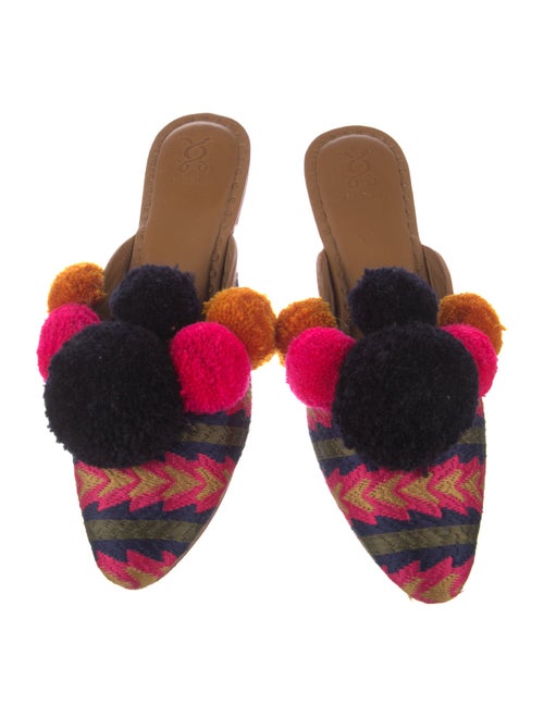 Figue Printed Embroidered Accent Mules