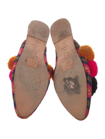 Figue Printed Embroidered Accent Mules