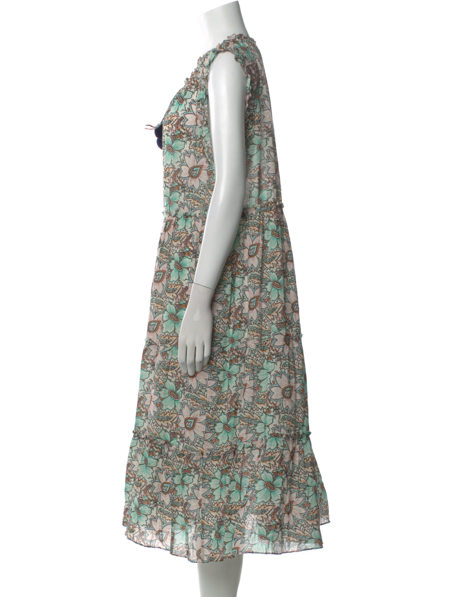 Figue Floral Print Midi Length Dress