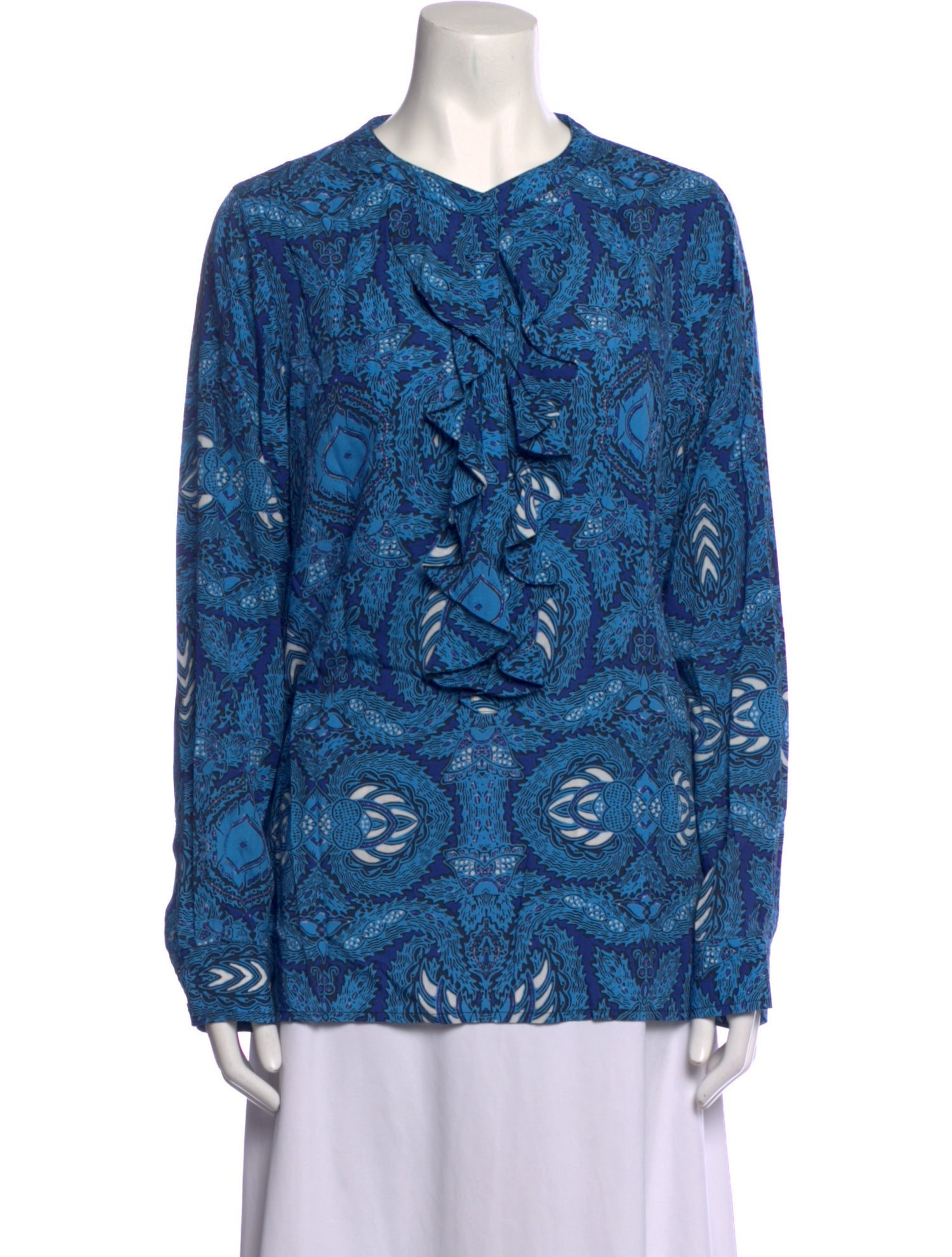 Figue Printed Crew Neck Blouse