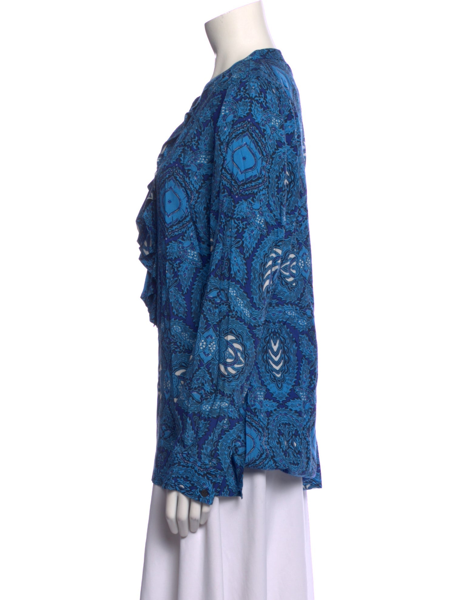 Figue Printed Crew Neck Blouse