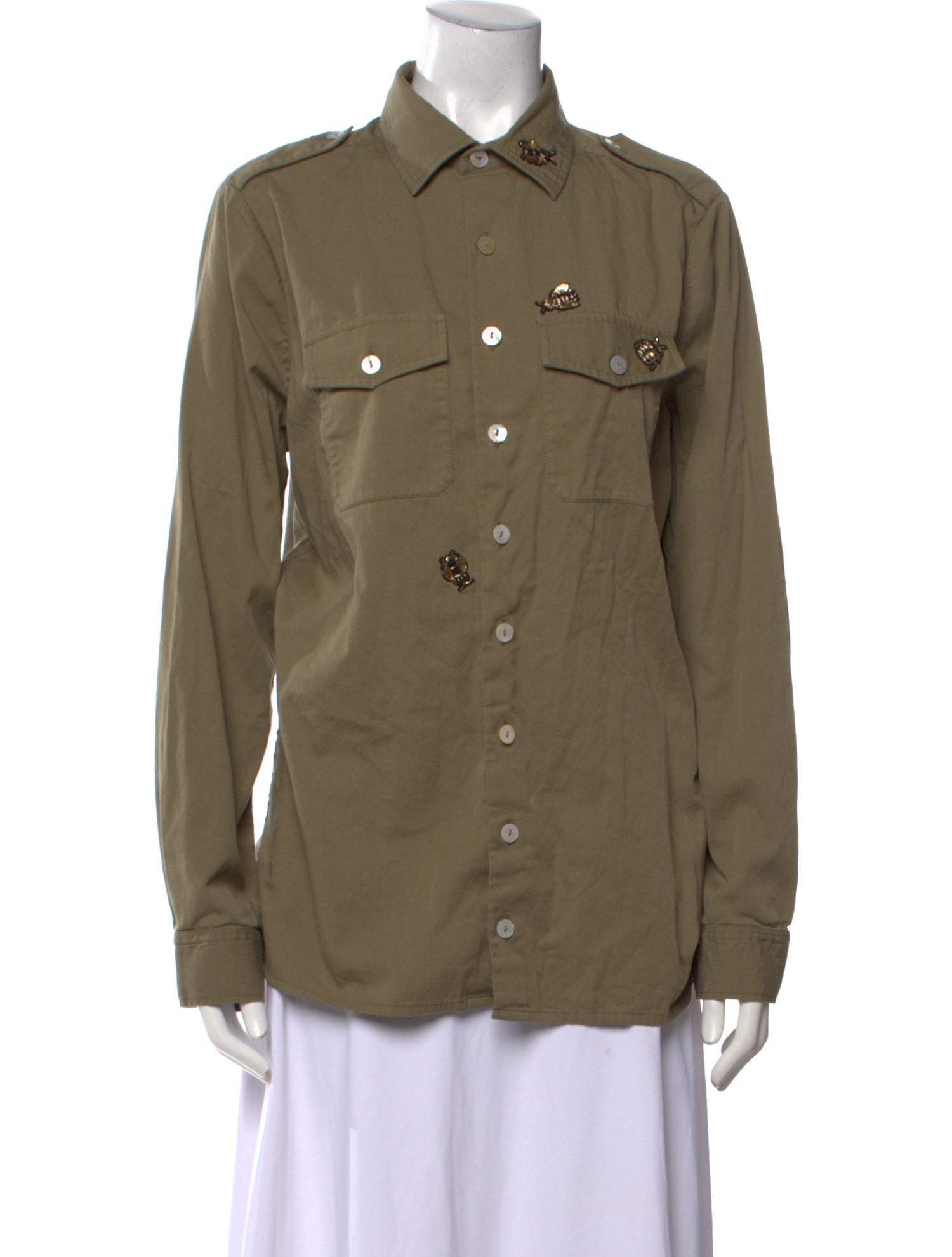 Figue Long Sleeve Button-Up Top