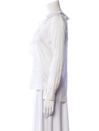 Figue V-Neck Long Sleeve Button-Up Top