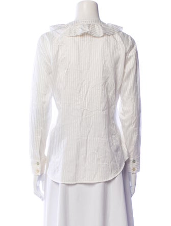 Figue V-Neck Long Sleeve Button-Up Top