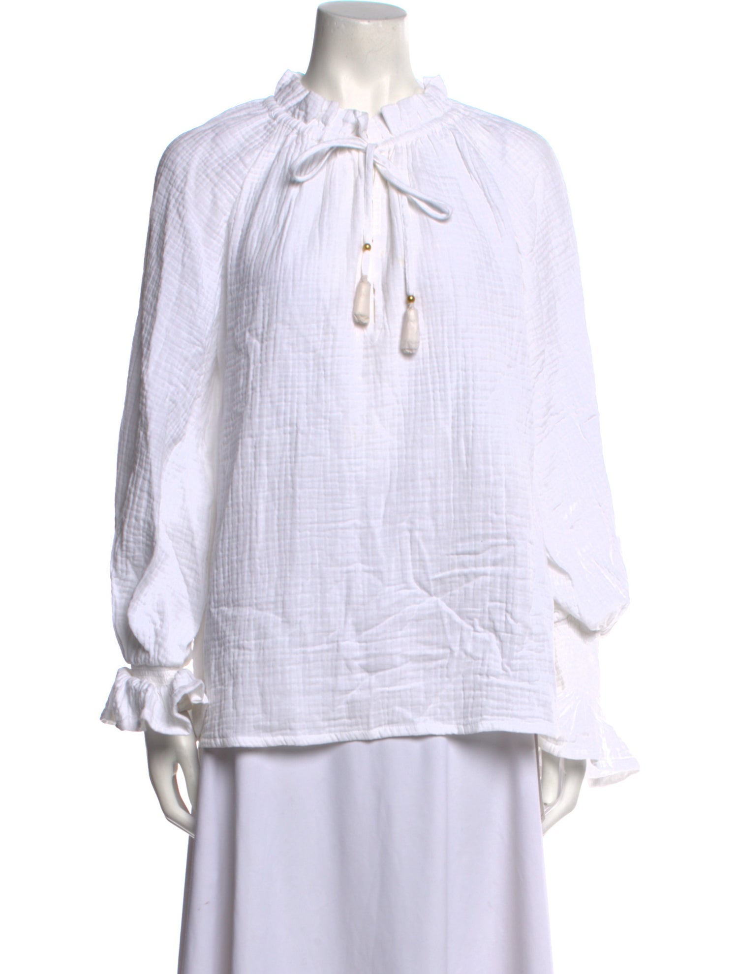 Figue Mock Neck Long Sleeve Blouse