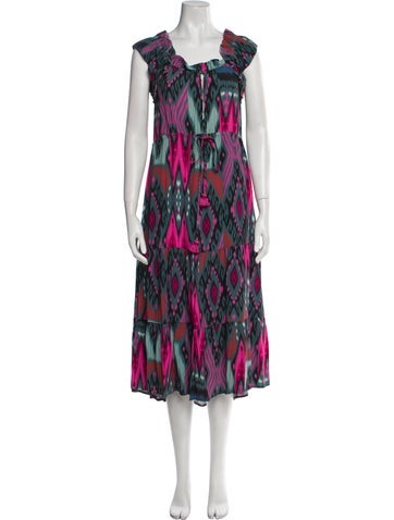 Figue Dresses Printed Long Dress XS