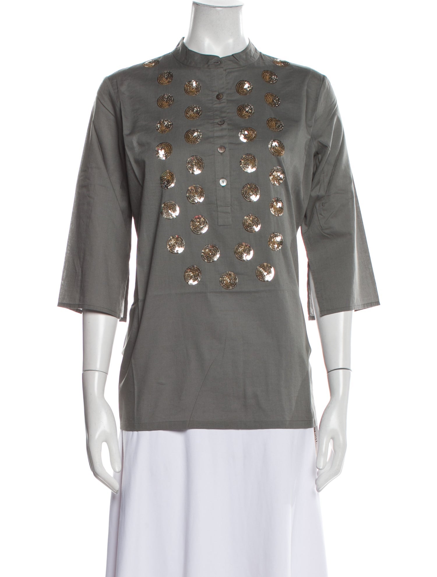 Figue Patterned Mock Neck Top w/ Tags