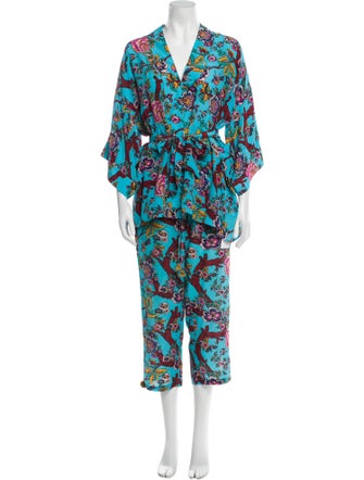 Figue Silk Floral Print Pant Set