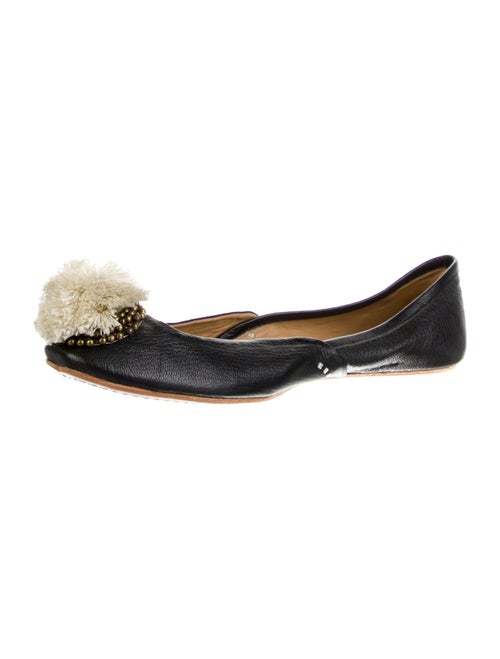 Figue Leather Whipstitch Trim Ballet Flats