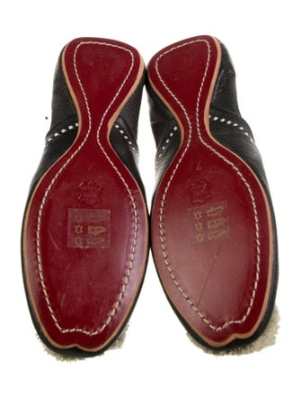 Figue Leather Whipstitch Trim Ballet Flats