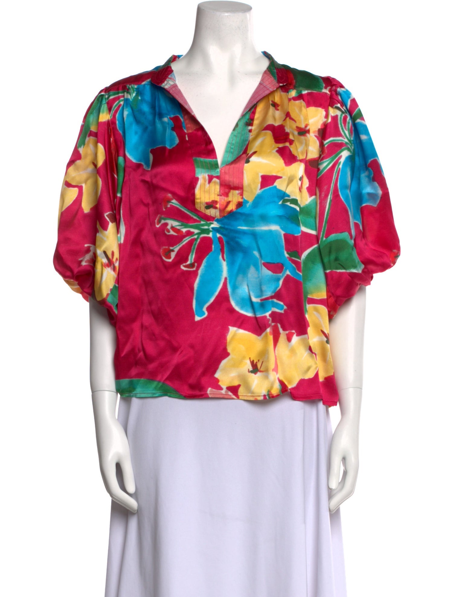 Figue Silk Floral Print Blouse