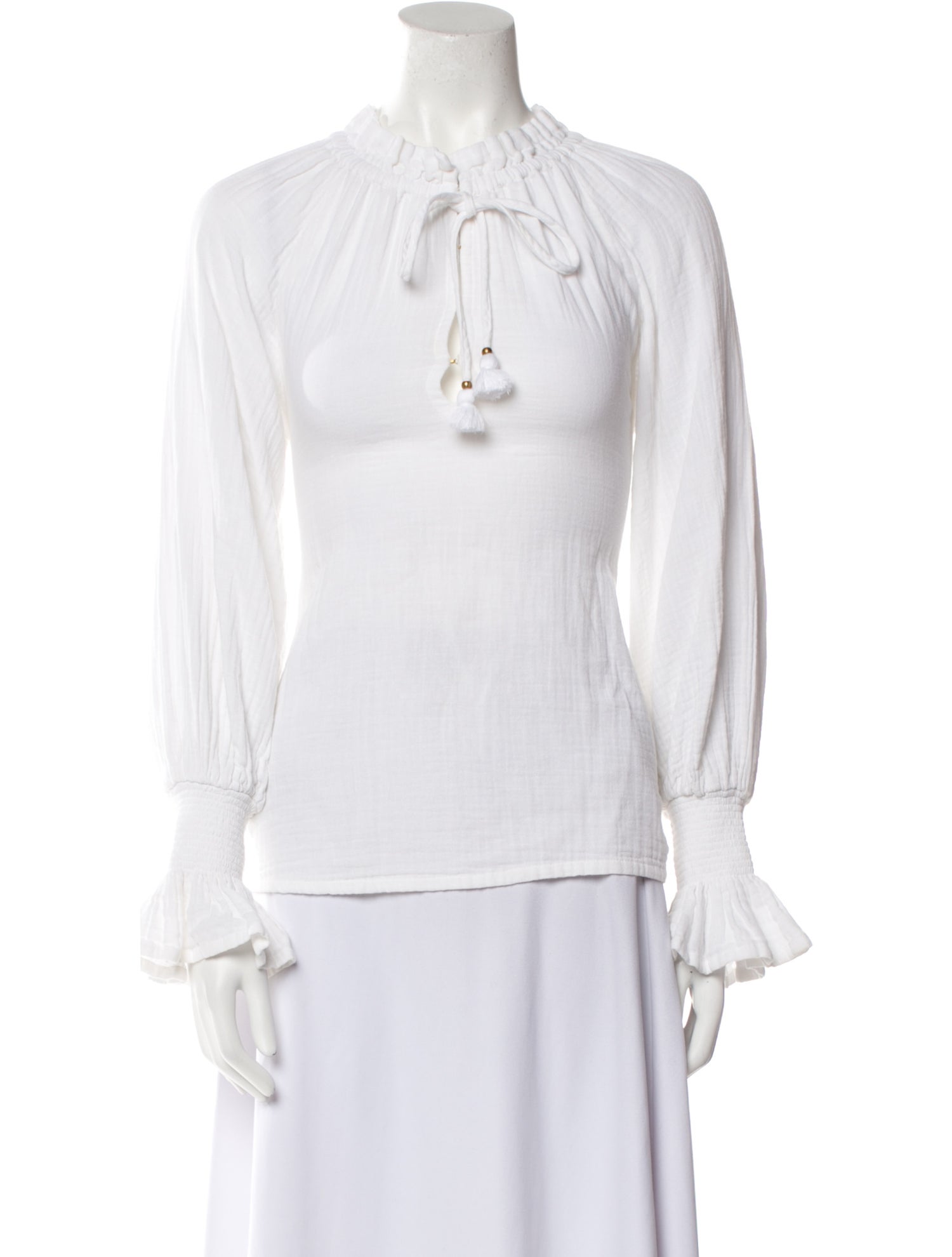 Figue Mock Neck Long Sleeve Blouse