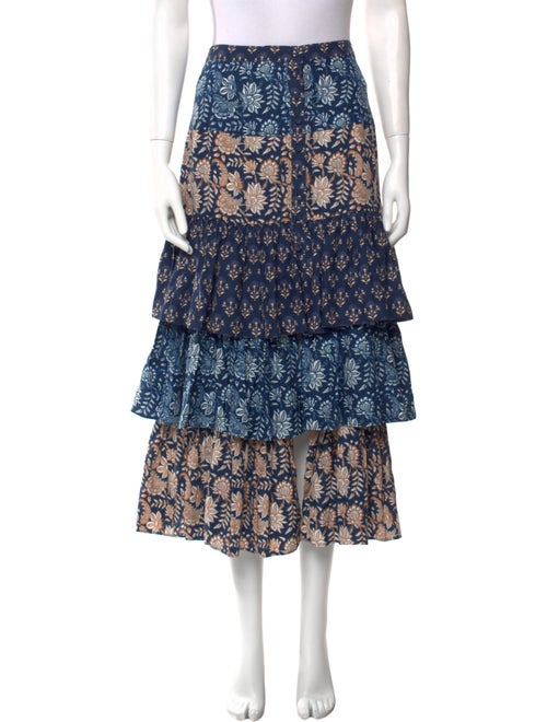 Figue Floral Print Midi Length Skirt