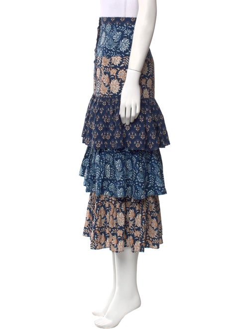 Figue Floral Print Midi Length Skirt