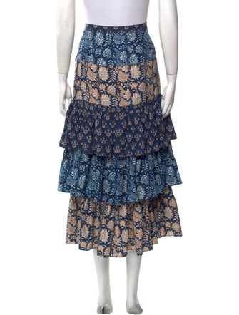 Figue Floral Print Midi Length Skirt