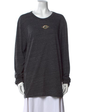 Figue Tops Scoop Neck Long Sleeve Sweatshirt L