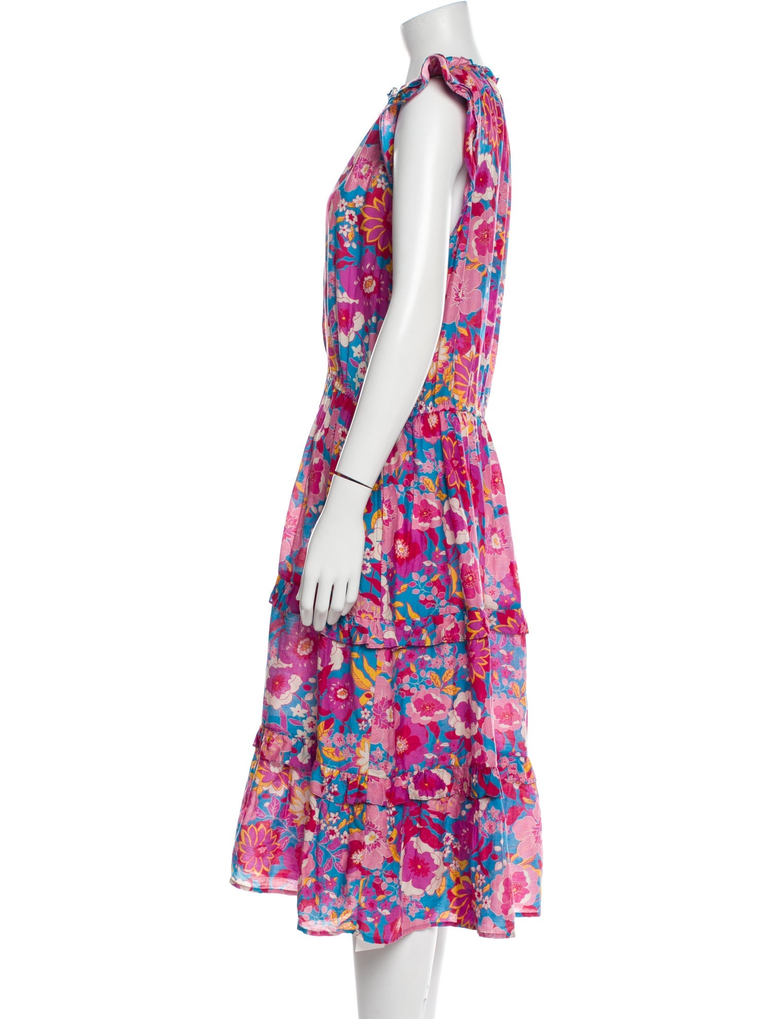 Figue Floral Print Midi Length Dress