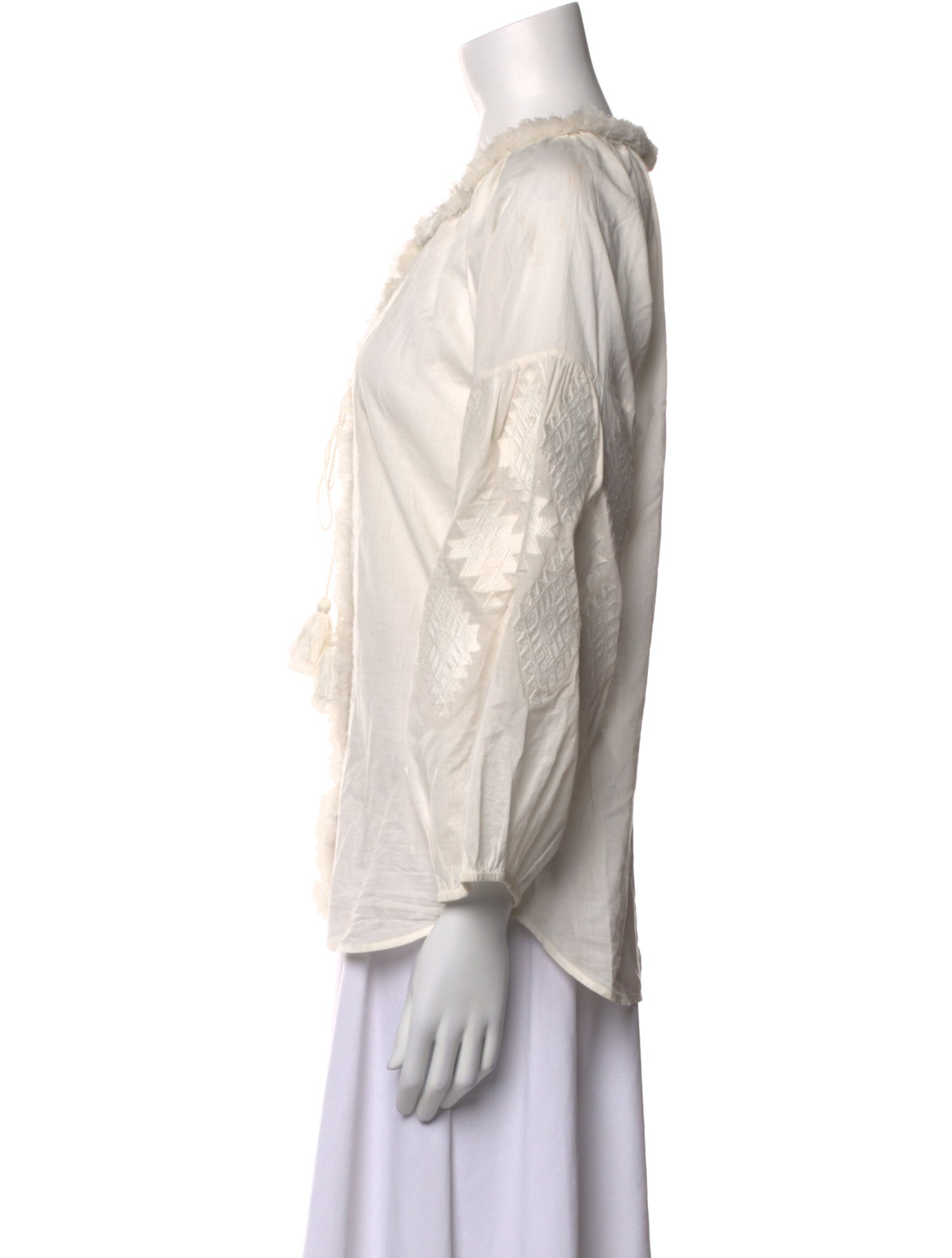 Figue Scoop Neck Three-Quarter Sleeve Blouse