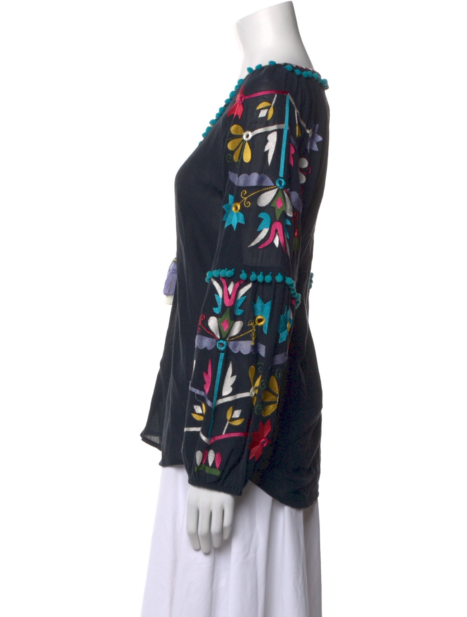 Figue Floral Print V-Neck Blouse