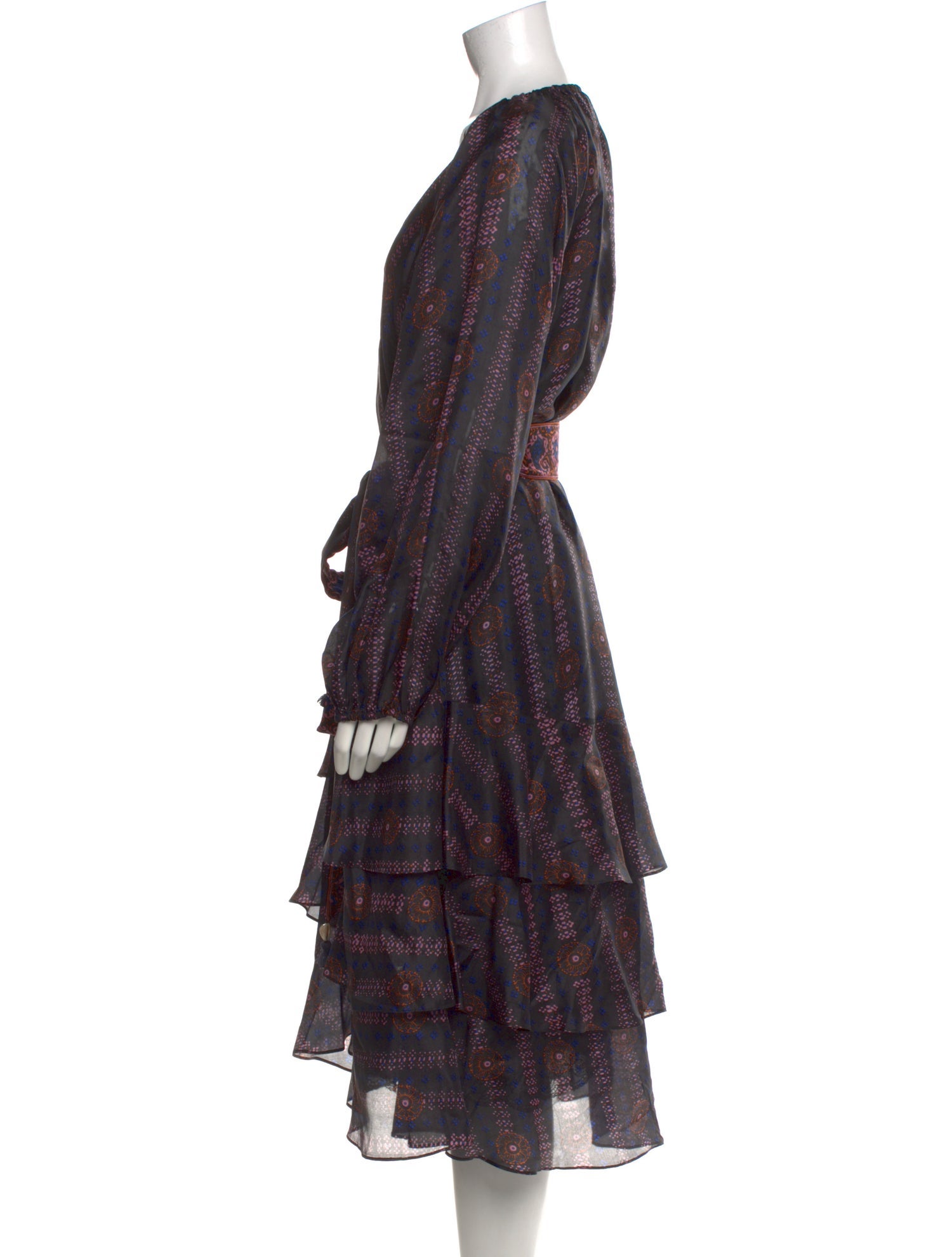 Figue Silk Knee-Length Dress