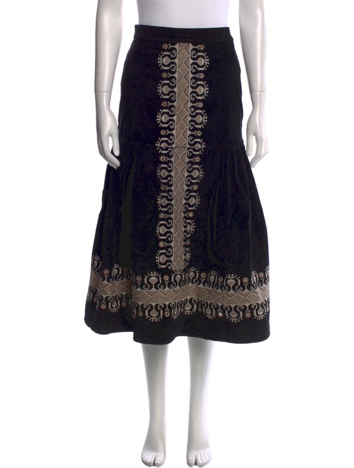 Figue Graphic Print Midi Length Skirt