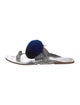 Figue Leather Pom-Pom Embellishments Slides