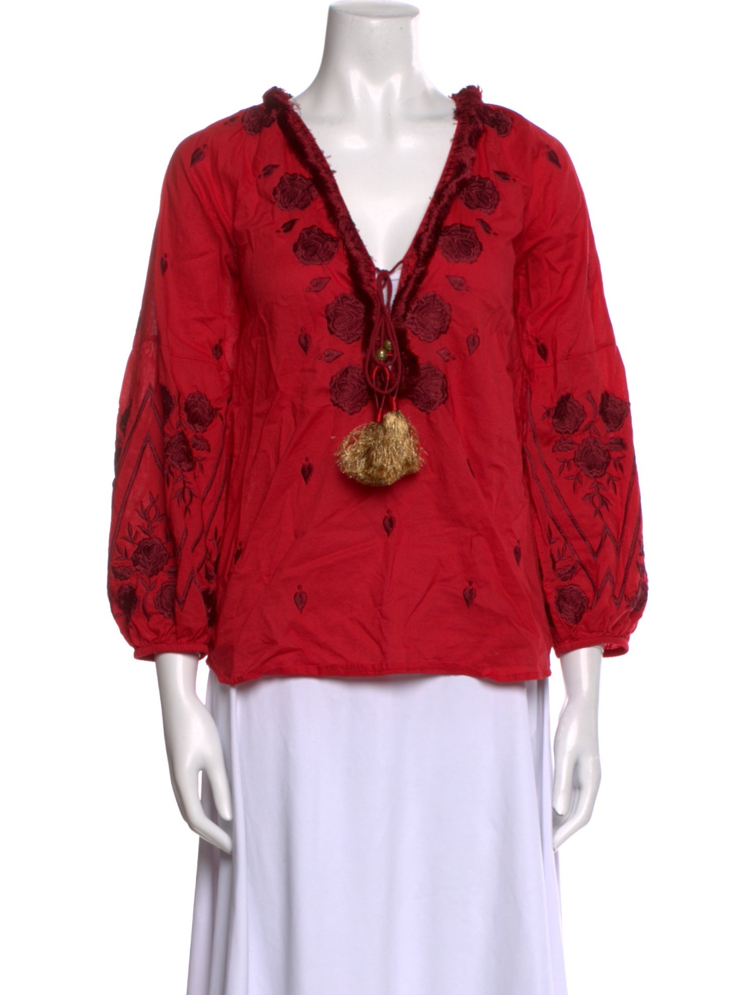 Figue Floral Print V-Neck Blouse