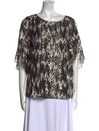 Figue Printed Scoop Neck Blouse