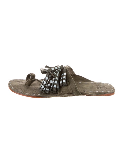 Figue Suede Printed Slides