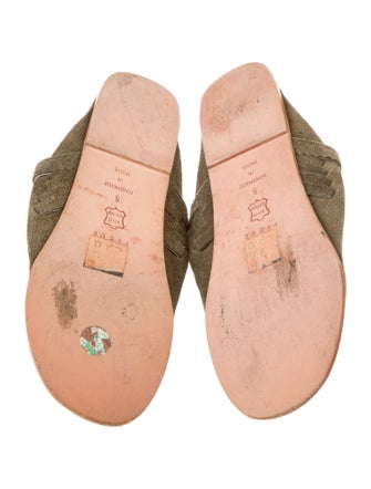 Figue Suede Printed Slides