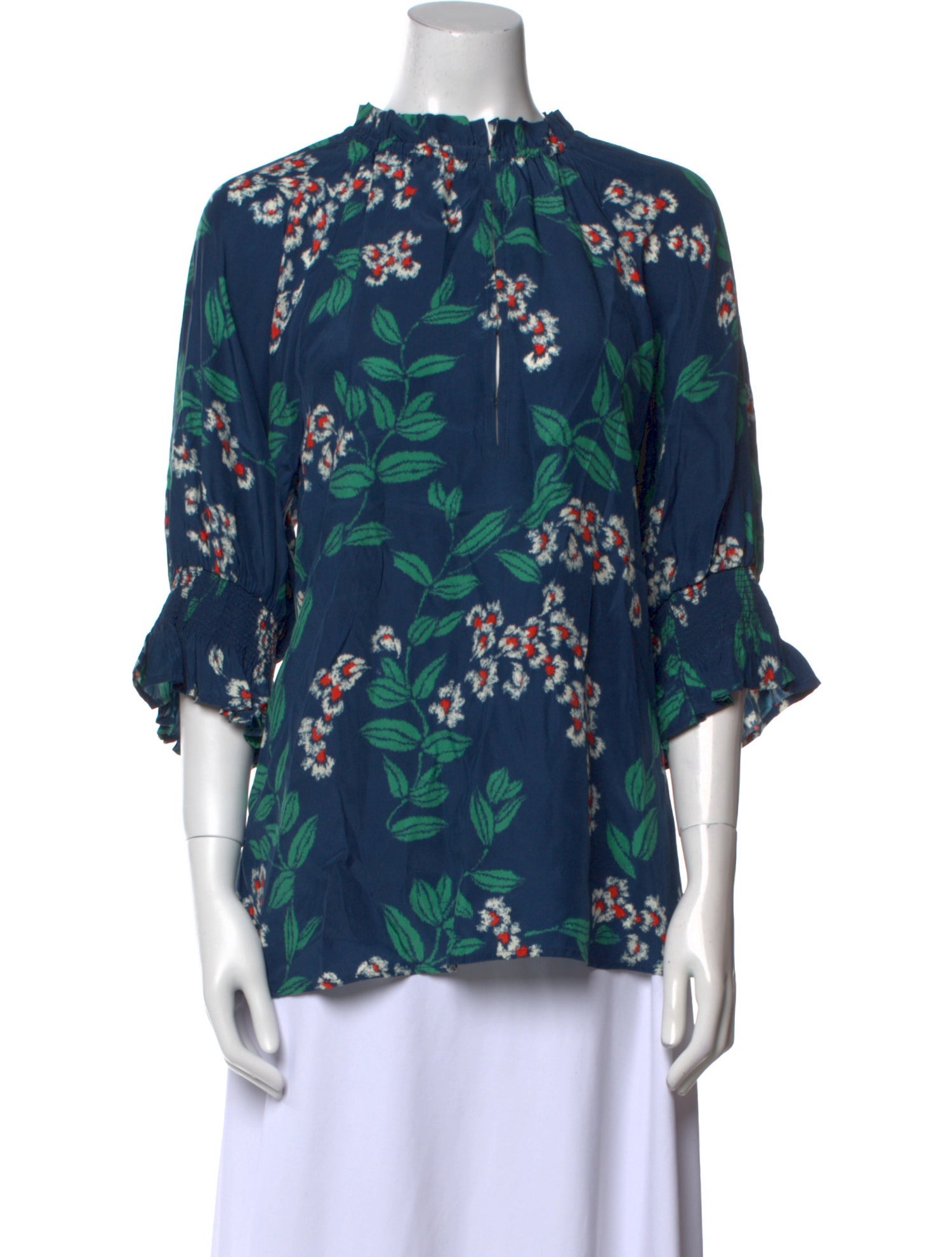 Figue Silk Floral Print Blouse