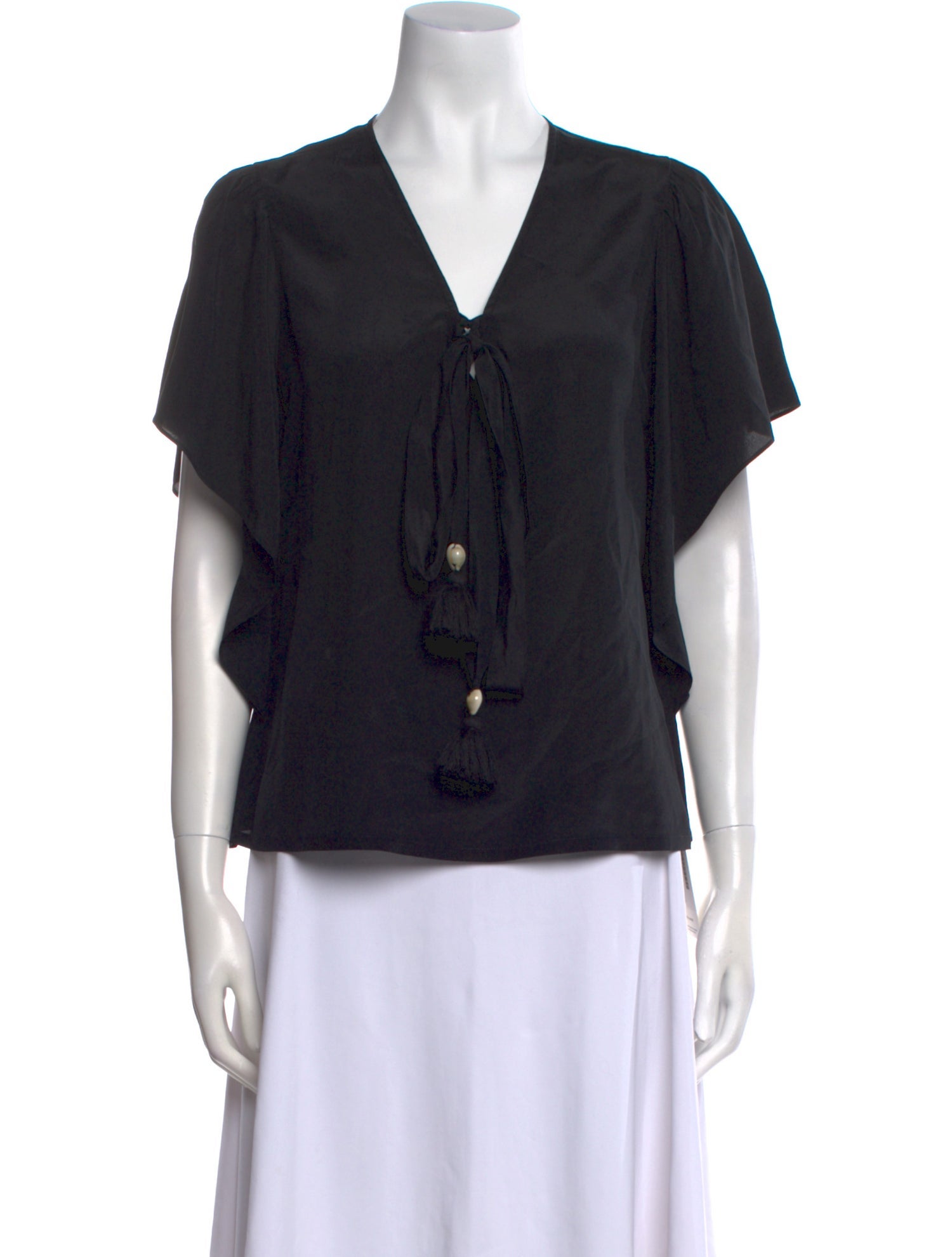 Figue Silk V-Neck Blouse