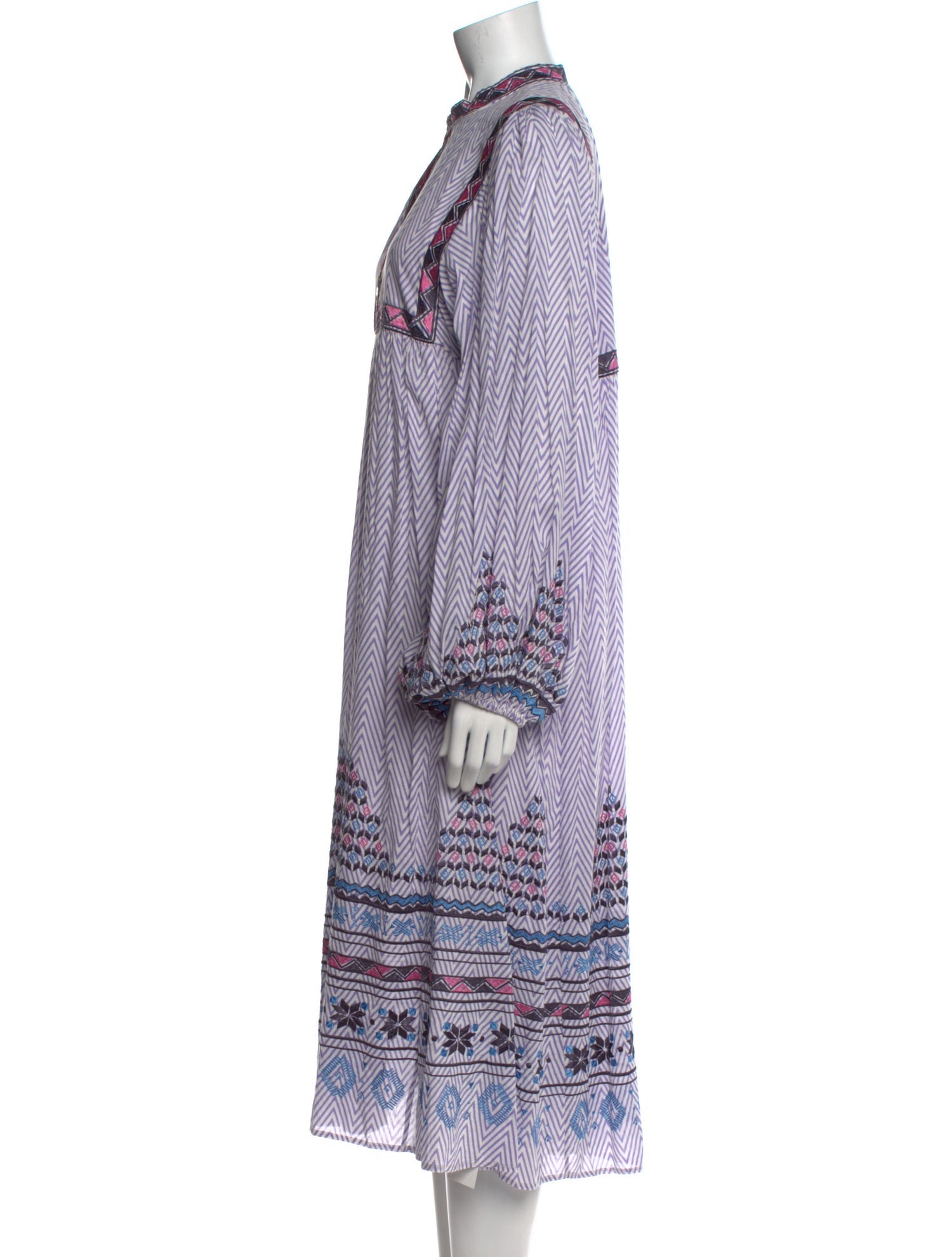 Figue Striped Midi Length Dress