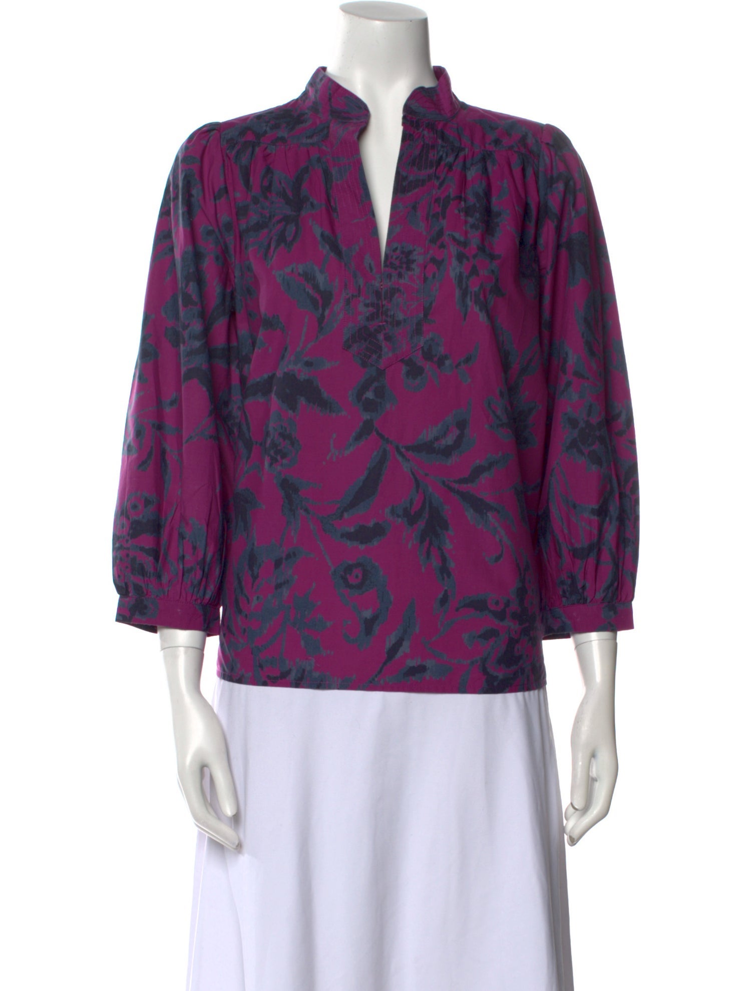 Figue Printed V-Neck Blouse w/ Tags