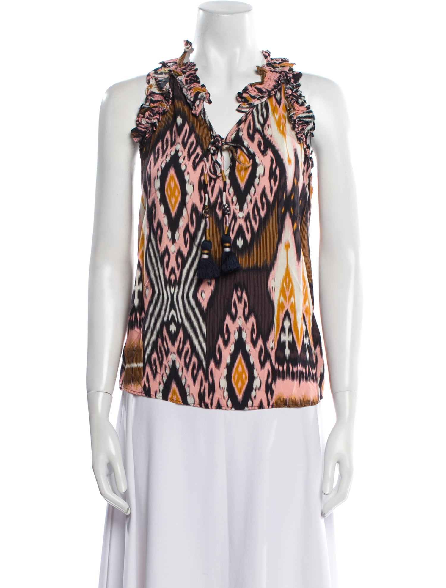 Figue Printed V-Neck Blouse