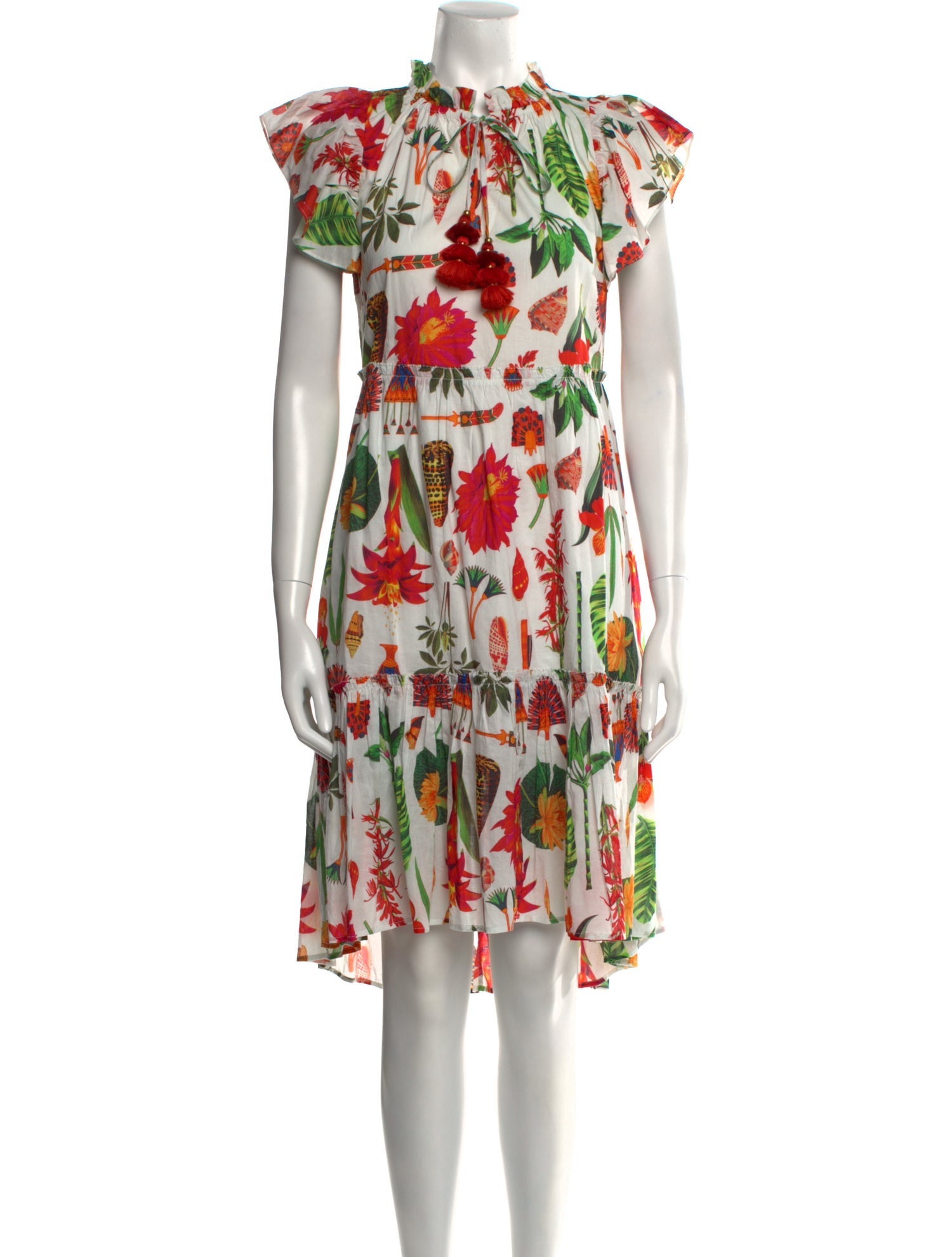 Figue Floral Print Midi Length Dress