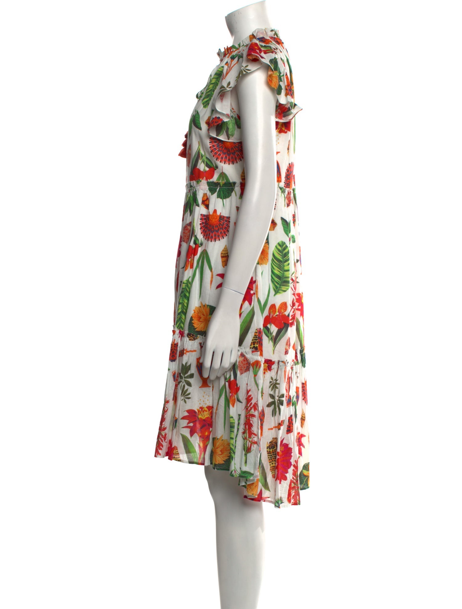 Figue Floral Print Midi Length Dress