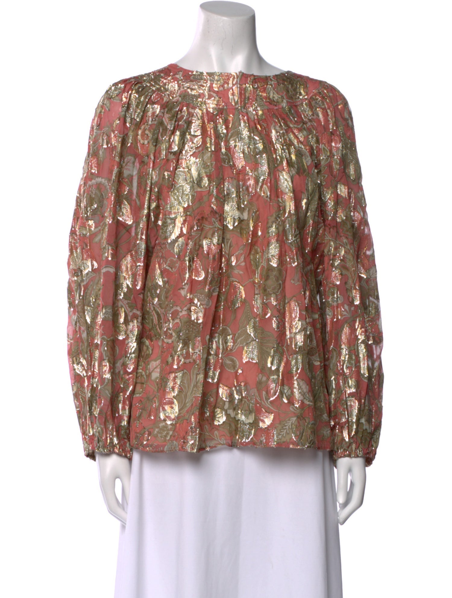 Figue Floral Print Crew Neck Blouse w/ Tags