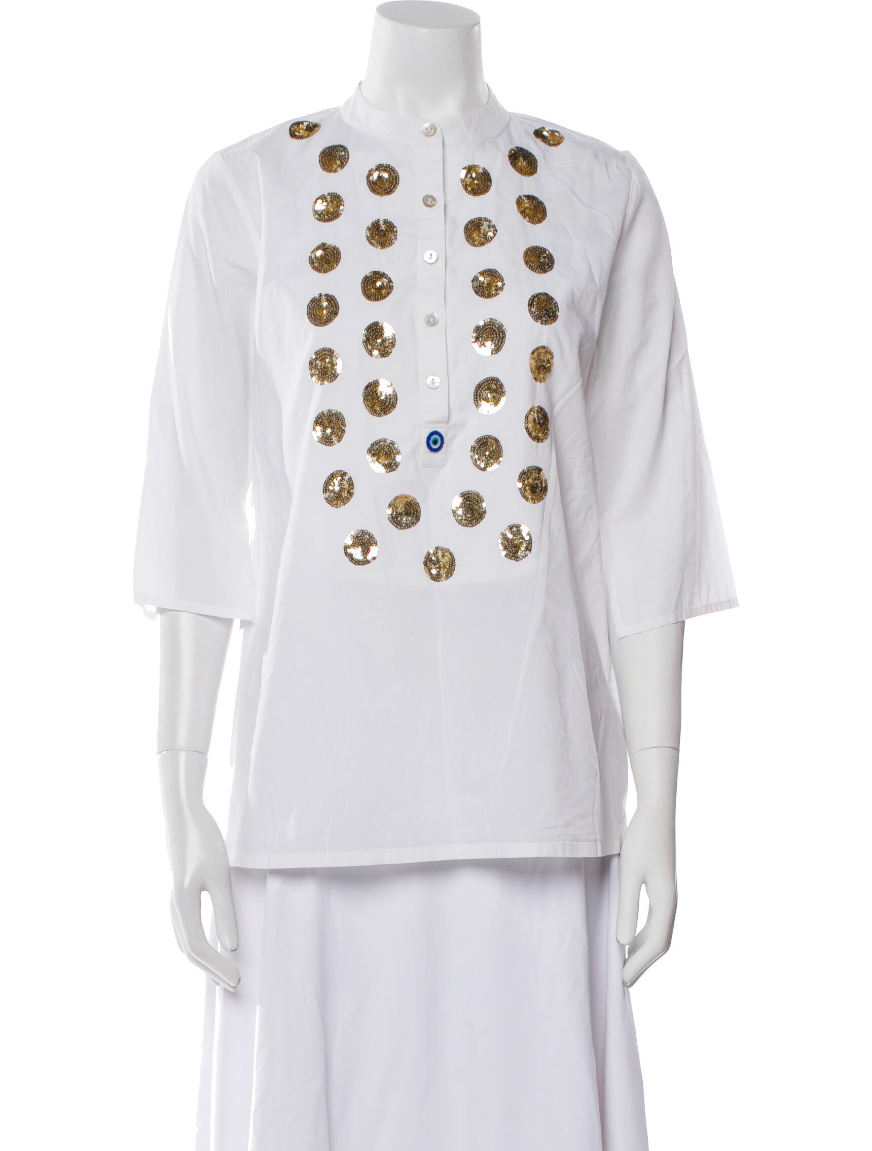 Figue Patterned Mock Neck Tunic