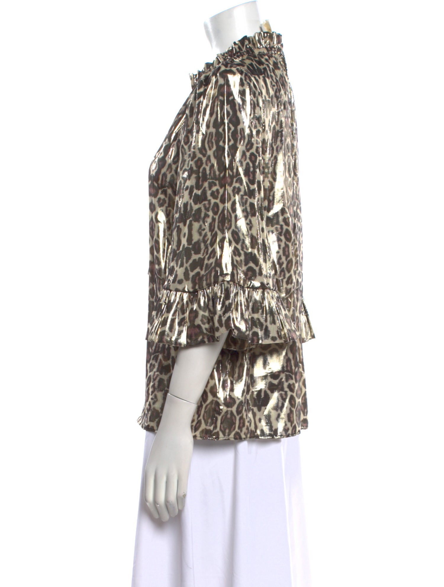 Figue Silk Animal Print Blouse